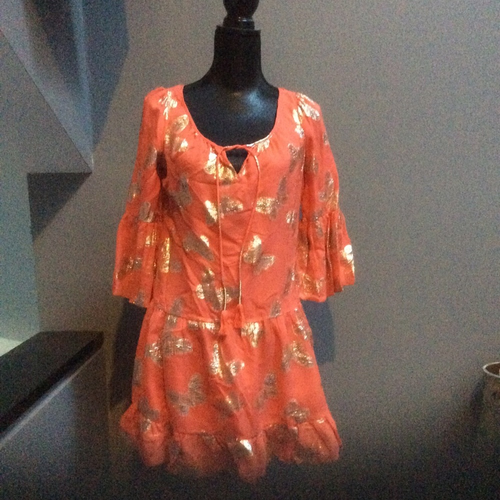 Juicy Couture NWT Coral Butterfly Dress Size 2